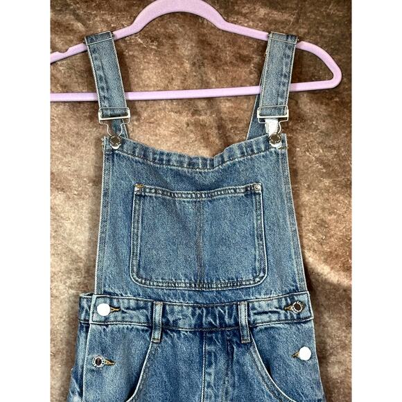 Wide Leg Denim Loose Jumper One Piece We Wore What Bib Overalls size 26 - Picture 7 of 13